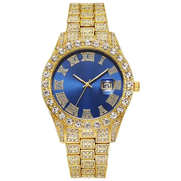 Luxury Hip Hop Quartz Watch with Rhinestones - Image 13