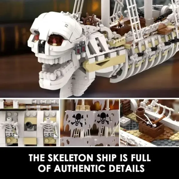 Skeleton Ghost Ship Building Blocks Set 1592PCS - Image 5