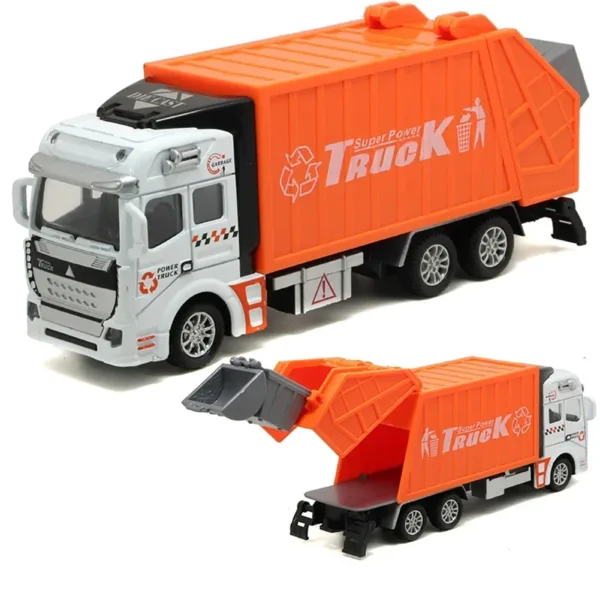 Diecast Mini Garbage Truck Toy for Kids - Image 9