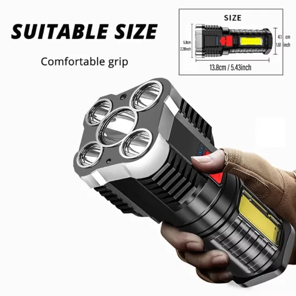 High Power Rechargeable LED Flashlight S-445 - Image 2