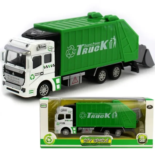 1:32 Diecast Simulation Garbage Truck Model - Image 7