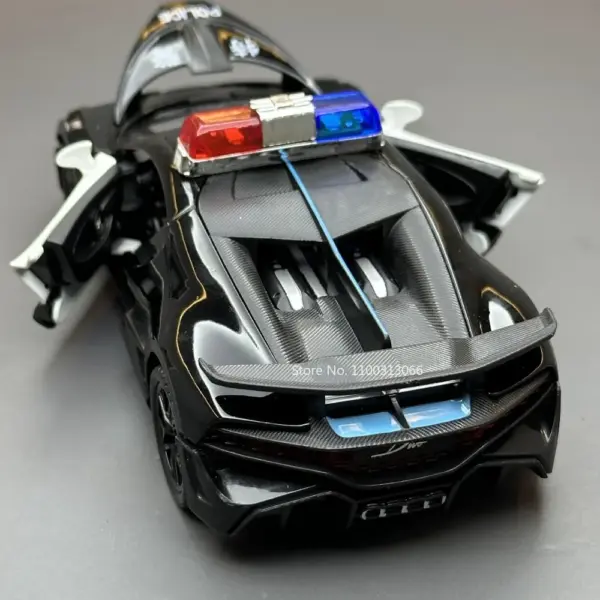 1/32 Bugatti Police Car Metal Diecast Toy - Image 5