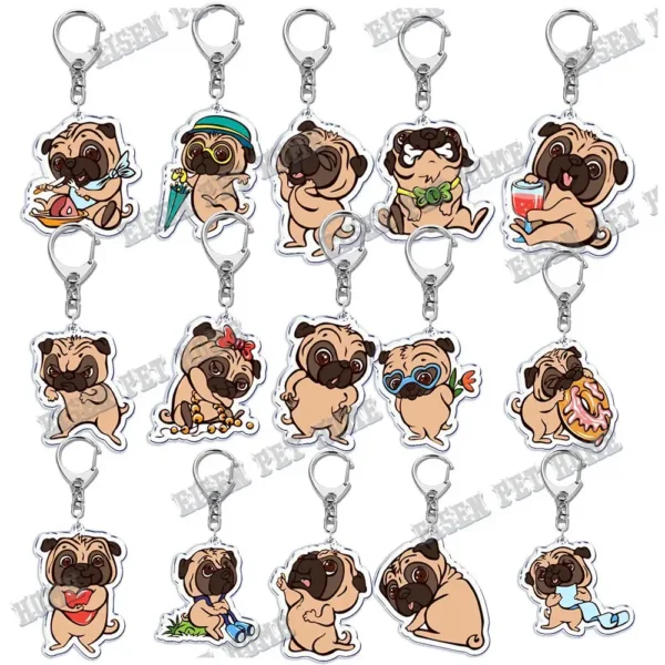 Cute PUG Keychain Pendant for All Occasions - Image 2