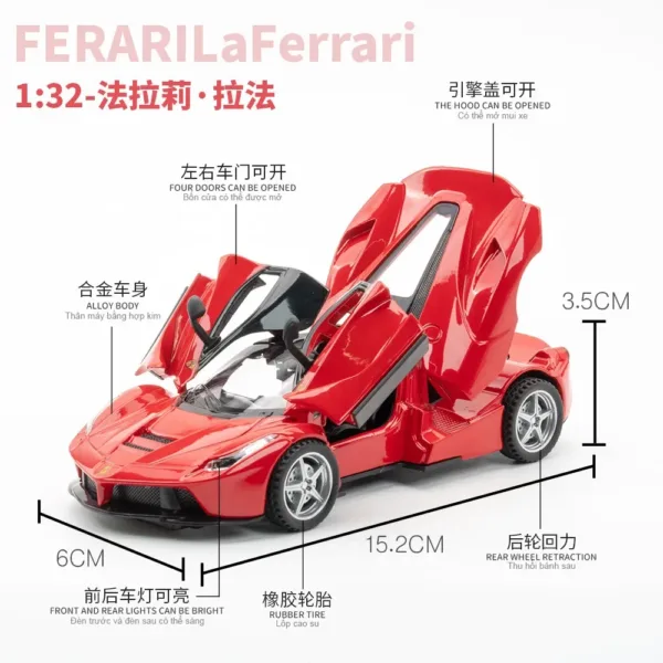 1:32 Alloy Car Model with Sound and Light - Image 3