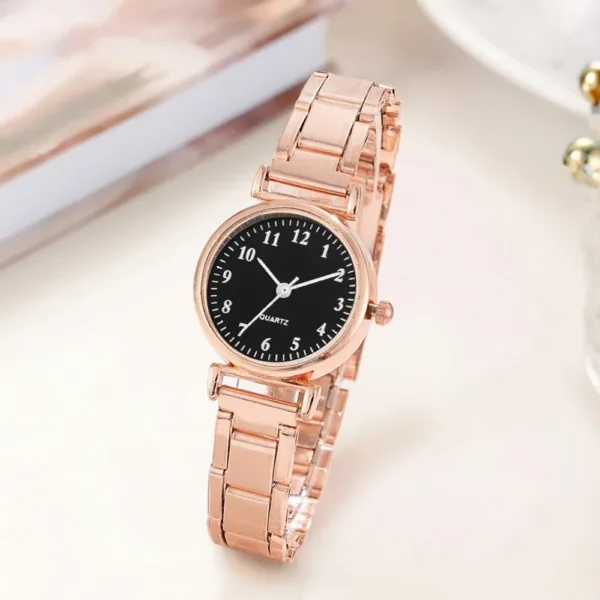 Fashion Women Quartz Watch with Alloy Band - Image 4