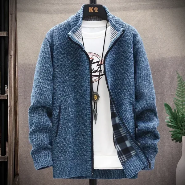 Men's Cozy Thick Fleece Cardigan Jacket - Image 14