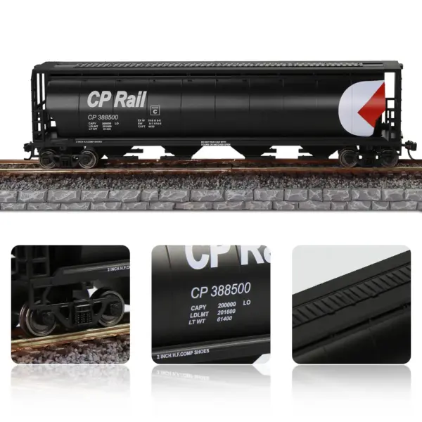 HO Scale 4-Bay Grain Hopper Model C8744P - Image 3