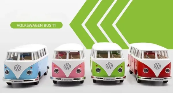 1:36 Volkswagen VW T1 Bus Diecast Toy Model - Image 4