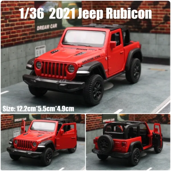 1/36 Jeep Wrangler Rubicon Diecast Model Car - Image 17