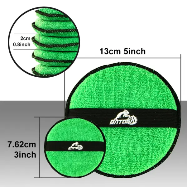 5-Pack Microfiber Wax Applicator Pads 5 Inch