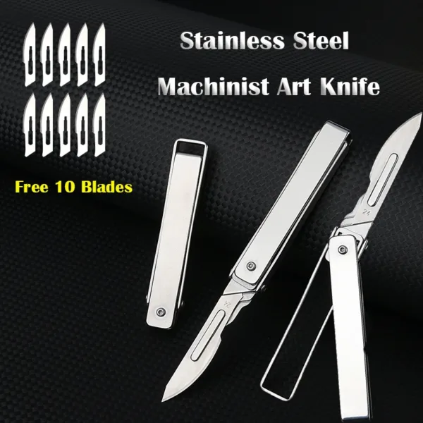 Stainless Steel Multi-function Folding Utility Knife - Image 3