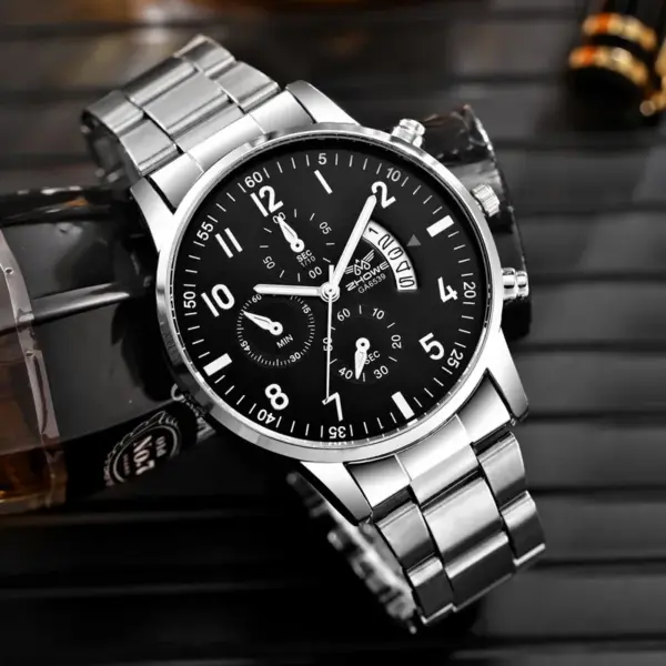 Men's Quartz Business Watch with Alloy Band - Image 7