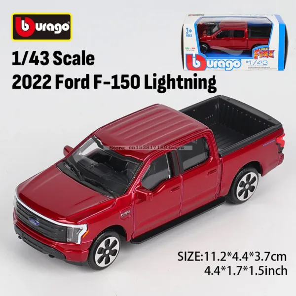 Bburago 1:43 Scale Ford F-150 Lightning Model - Image 4