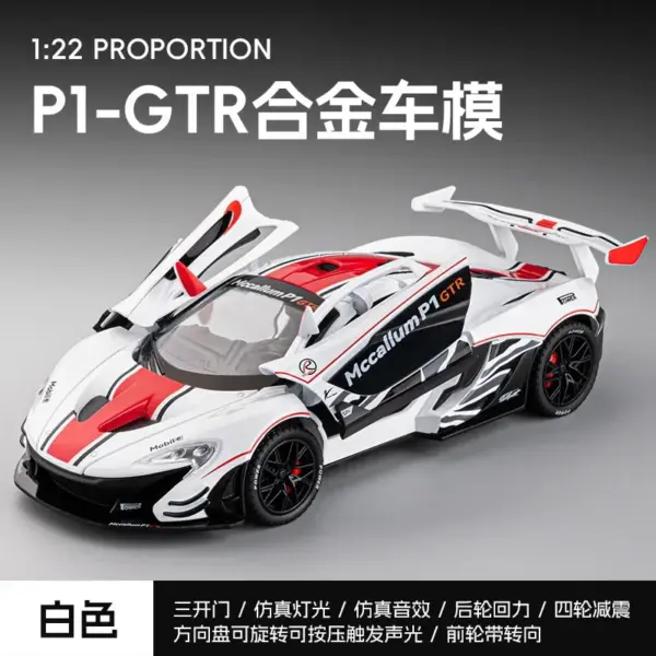 1:24 McLaren P1 Diecast Racing Car Model - Image 7