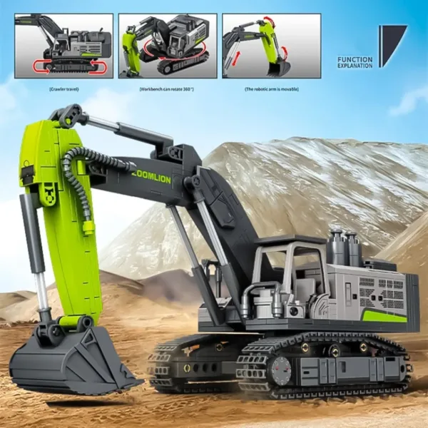 Excavator Building Blocks Construction Vehicle Toy - Image 2