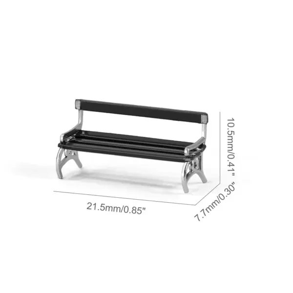 12pcs HO Scale Park Benches for Models - Image 11