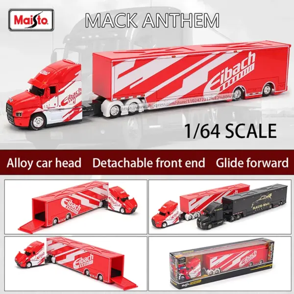 Maisto 1:64 Mack Anthem and BMW M3 Model - Image 12