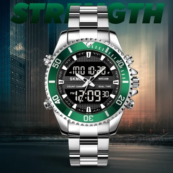 SKMEI Stainless Steel Digital Sport Watch - Image 2