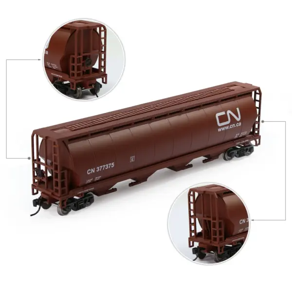 HO Scale 4-Bay Grain Hopper Model C8744P - Image 12