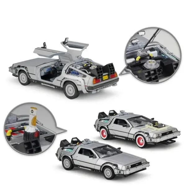 Welly 1:24 DeLorean Time Machine Model Car - Image 4