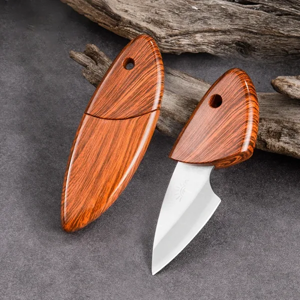 Portable Wooden Handle EDC Pocket Knife