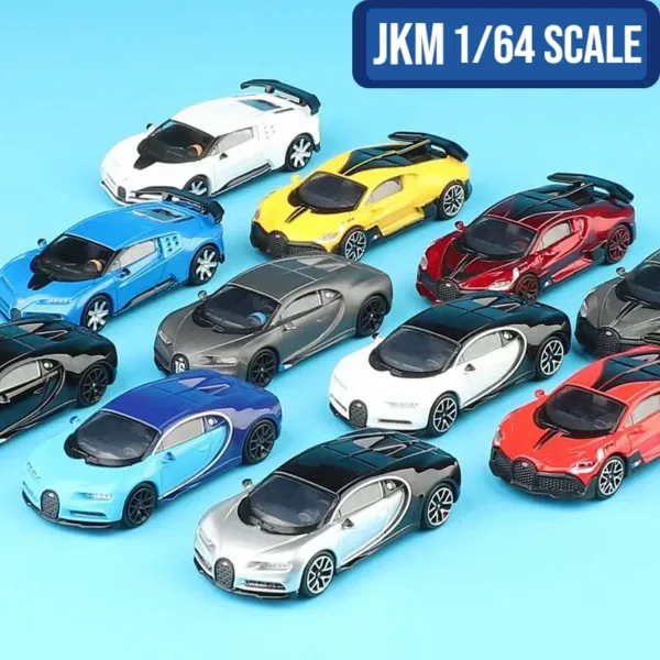 1/64 Scale Bugatti Diecast Model Car Collection