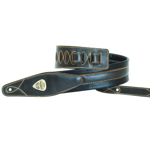 Adjustable Leather Padded Guitar Strap 7cm Wide - Image 3