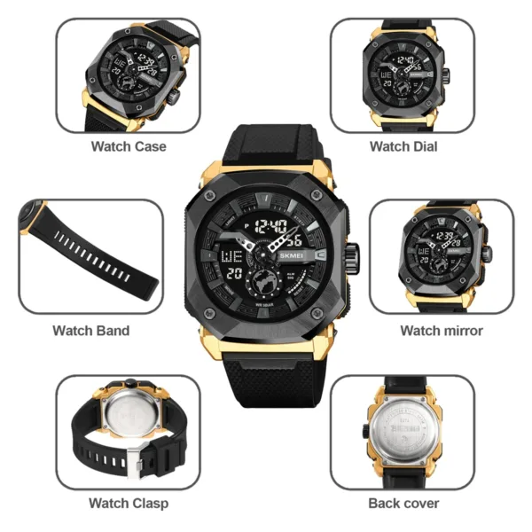 Digital Sport Watch with LED Display 5Bar - Image 4