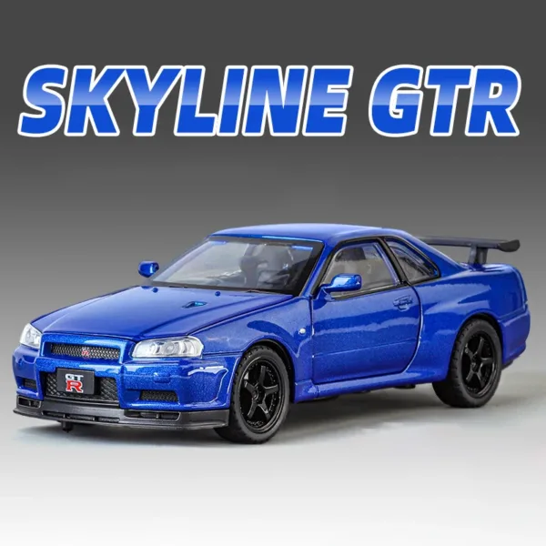 1:32 Alloy Nissan GTR R34 GT-R Model Car - Image 7