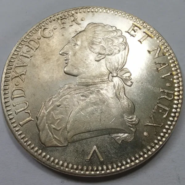 Louis XVI Silver Plated Coin Copy 1769 1775 - Image 2