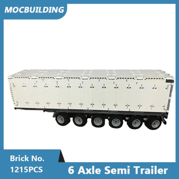 MOC Building Blocks 6 Axle Semi Trailer 1215PCS - Image 4