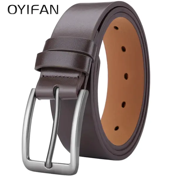 Men's Casual PU Leather Square Buckle Belt - Image 7