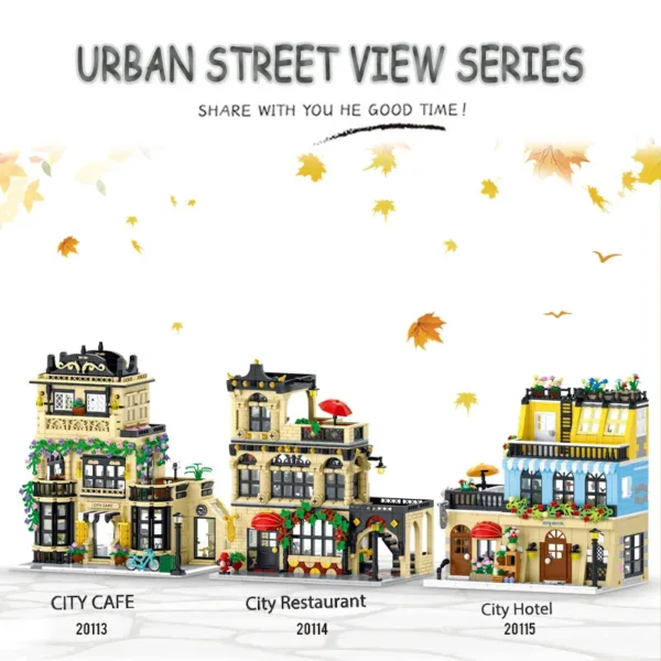 Creative City Cafe Streetview Building Blocks Set - Image 4