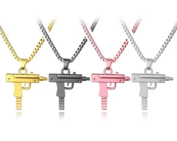 Hip Hop Uzi Necklace Action Toy Figure