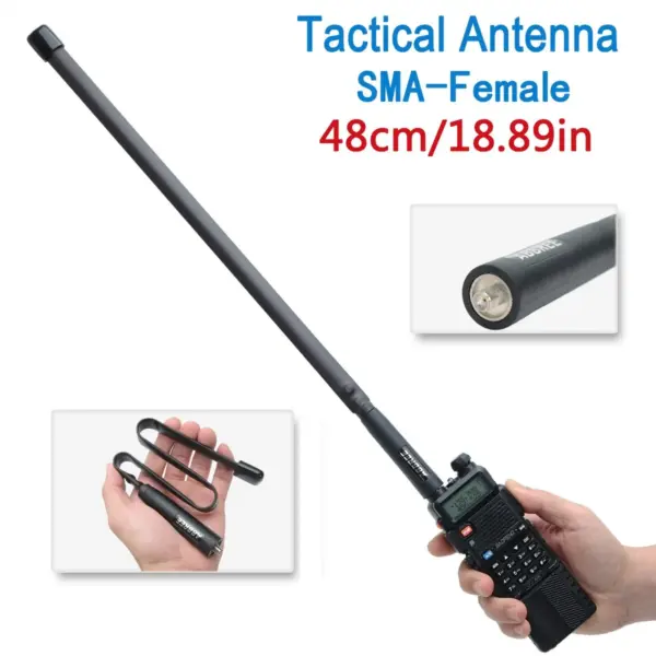 Dual Band 144/430Mhz Tactical Antenna 48cm - Image 3