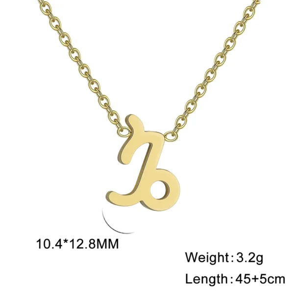 Zodiac Pendant Necklace for Women 12 Signs - Image 9