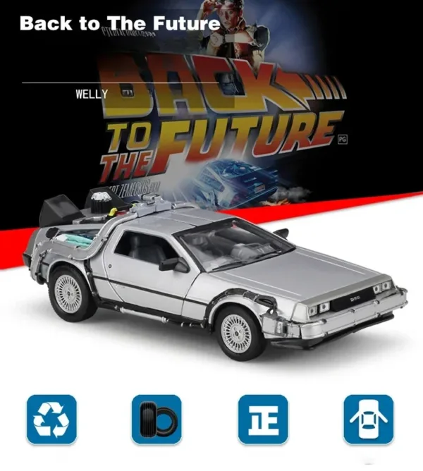 1:24 DMC-12 DeLorean Diecast Model Car - Image 3