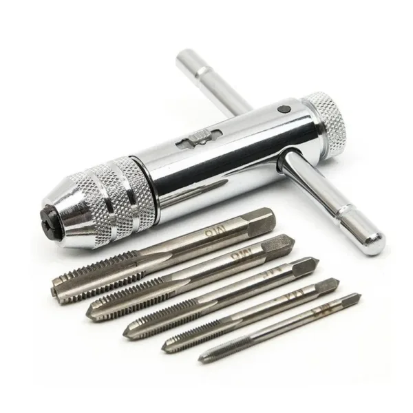 Adjustable T-Handle Ratchet Tap Wrench Set