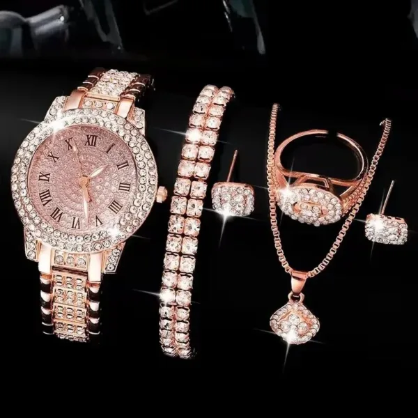 6 Pack Women's Elegant Quartz Watches Set - Image 6