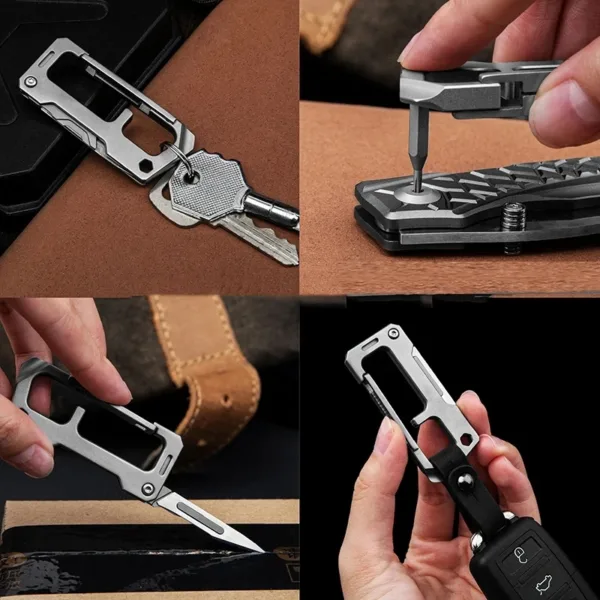 Titanium Alloy Folding Knife with 10 Blades - Image 2