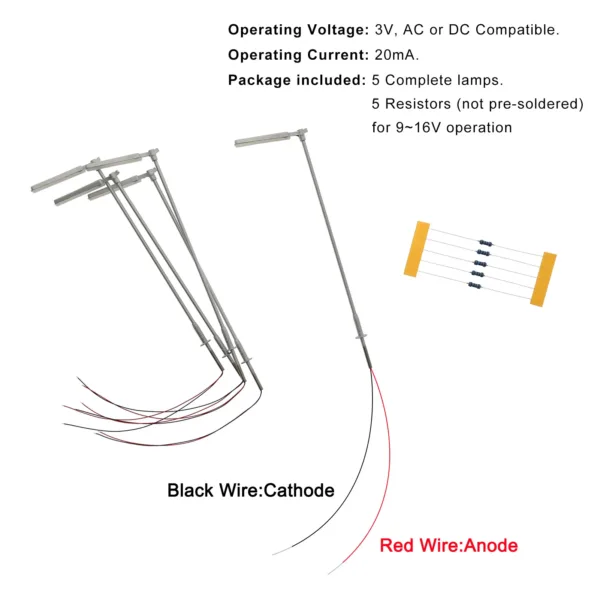 5pcs LED Lamp Post Set for HO TT N Scale - Image 9