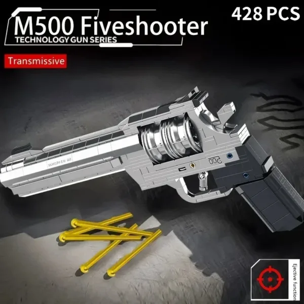 Military M500 Revolver Building Blocks Set - Image 7