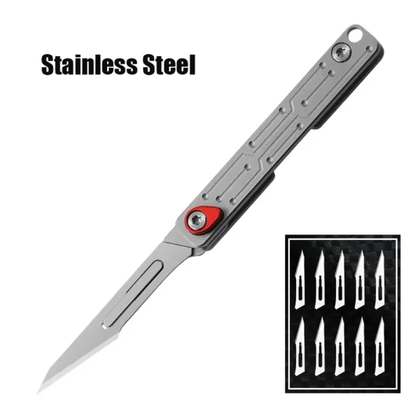 Titanium Alloy Folding Knife with 10 Blades - Image 13