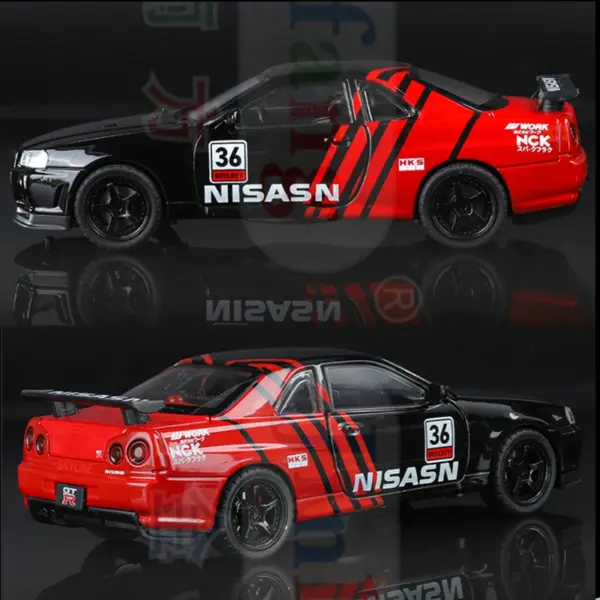 1:32 Nissan Skyline GTR R34 Alloy Model Car - Image 5