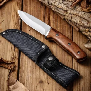 Damascus Style Outdoor Knife with Sheath