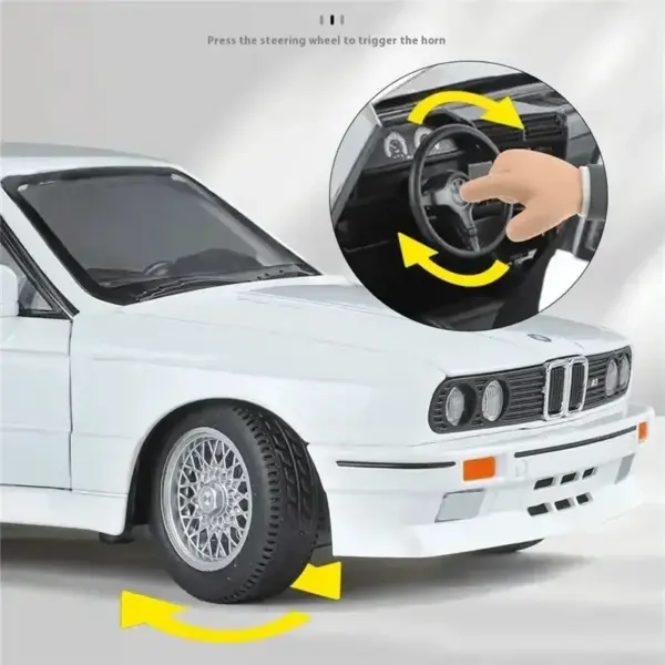 1:24 BMW M3 E30 Alloy Diecast Car Model - Image 3