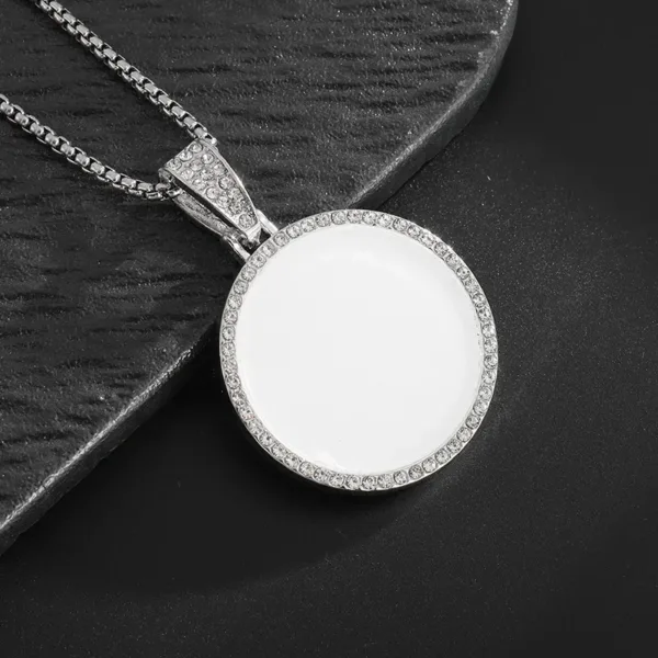 Iced Out Letter Pendant Necklace for Men - Image 19