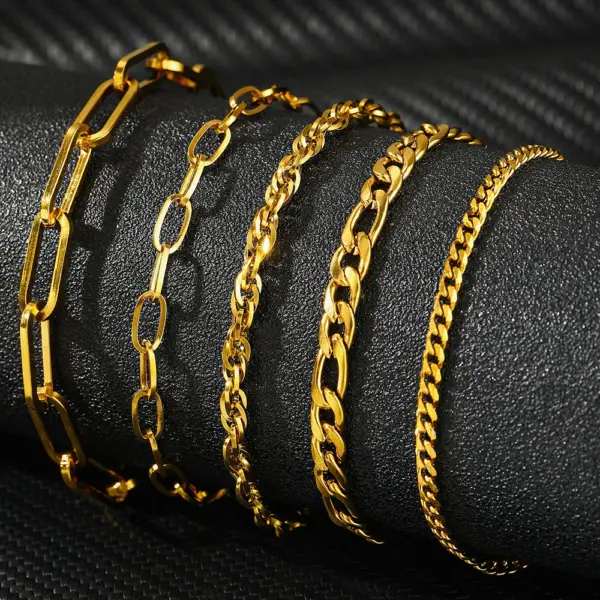 Multi-Style Stainless Steel Chain Bracelet for Women - Image 5