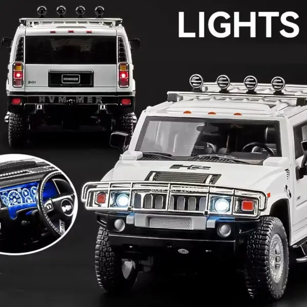 1:18 Hummer H2 Diecast Model Car with Sound - Image 3