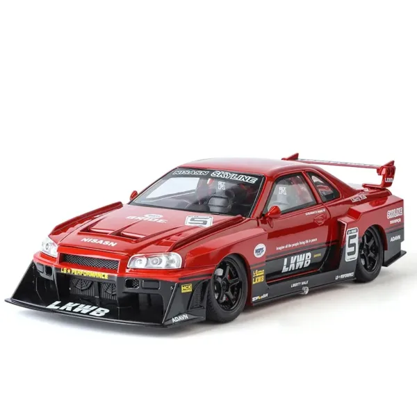 1:24 Nissan GTR R34 Skyline Alloy Model Car - Image 6